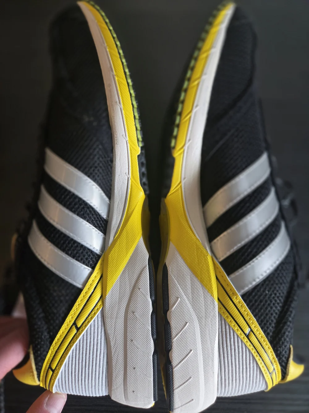 Adidas Adizero Womens 10.5 Black & Yellow Running Shoes New